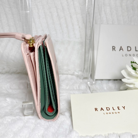 Radley London Radley Shadow Stripe Peach Leather Wallet  Boxed NEW - Picture 7 of 10